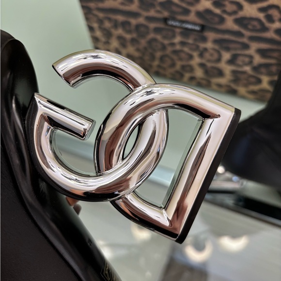 Authentic Dolce & Gabbana Black Heeled Boots with Silver Accent - Picture 8 of 10